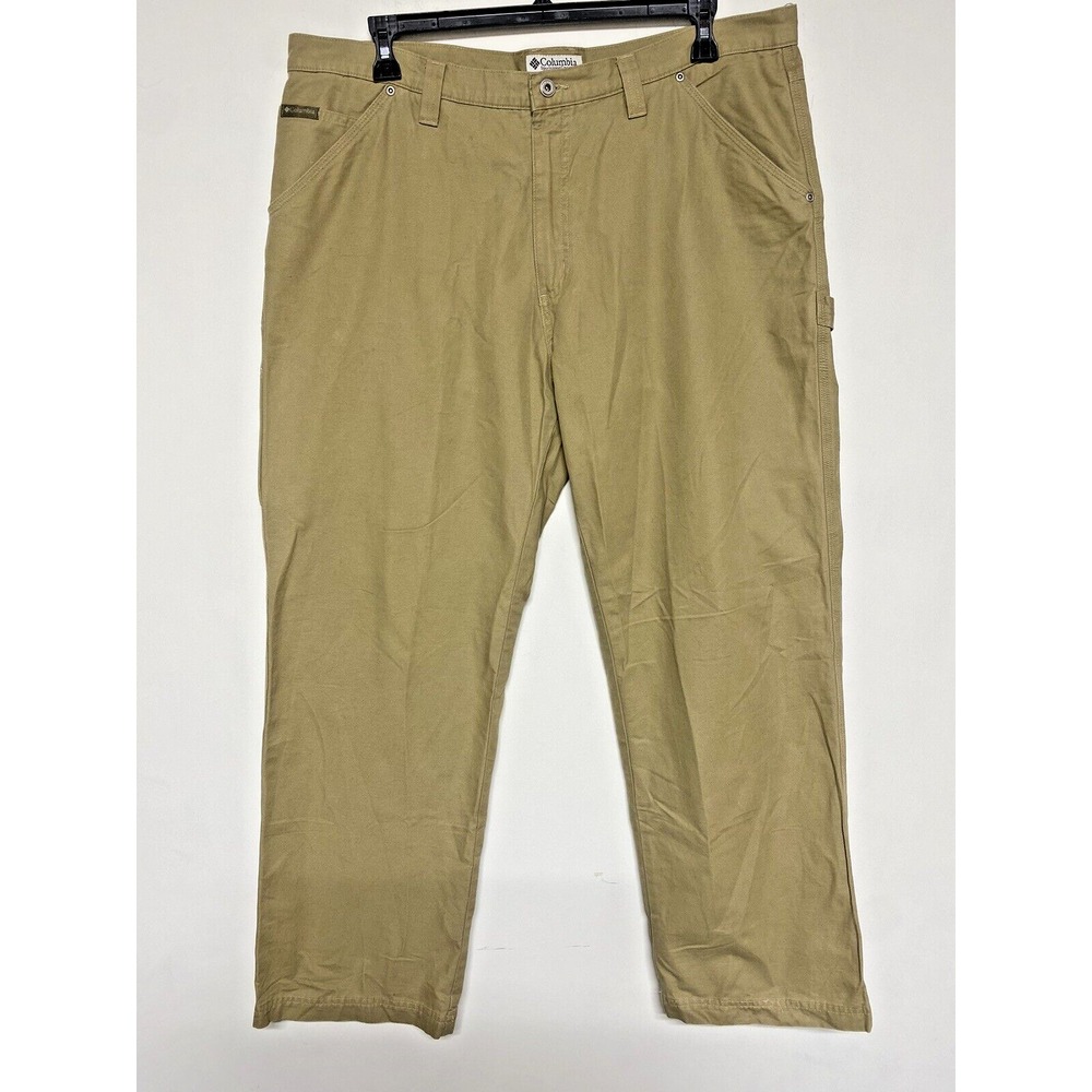 Columbia Mens Chino Carpenter Work Pants 40 x 32 Granite Cloth Outdoor